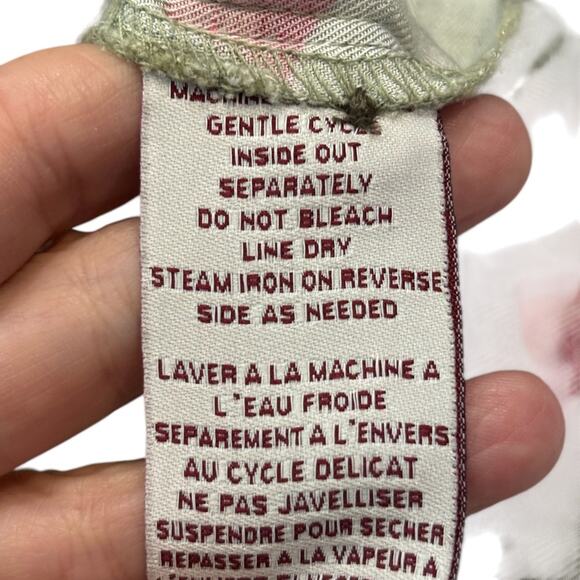 Caribbean Joe Green Tropical print Boxy Button Down Shirt Size PETITE XL - Picture 7 of 8